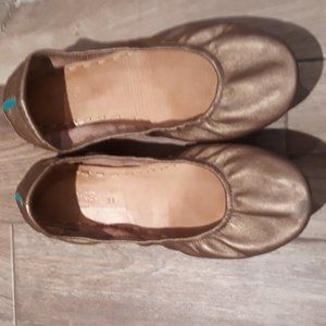 Tieks size 11 metallic bronze
